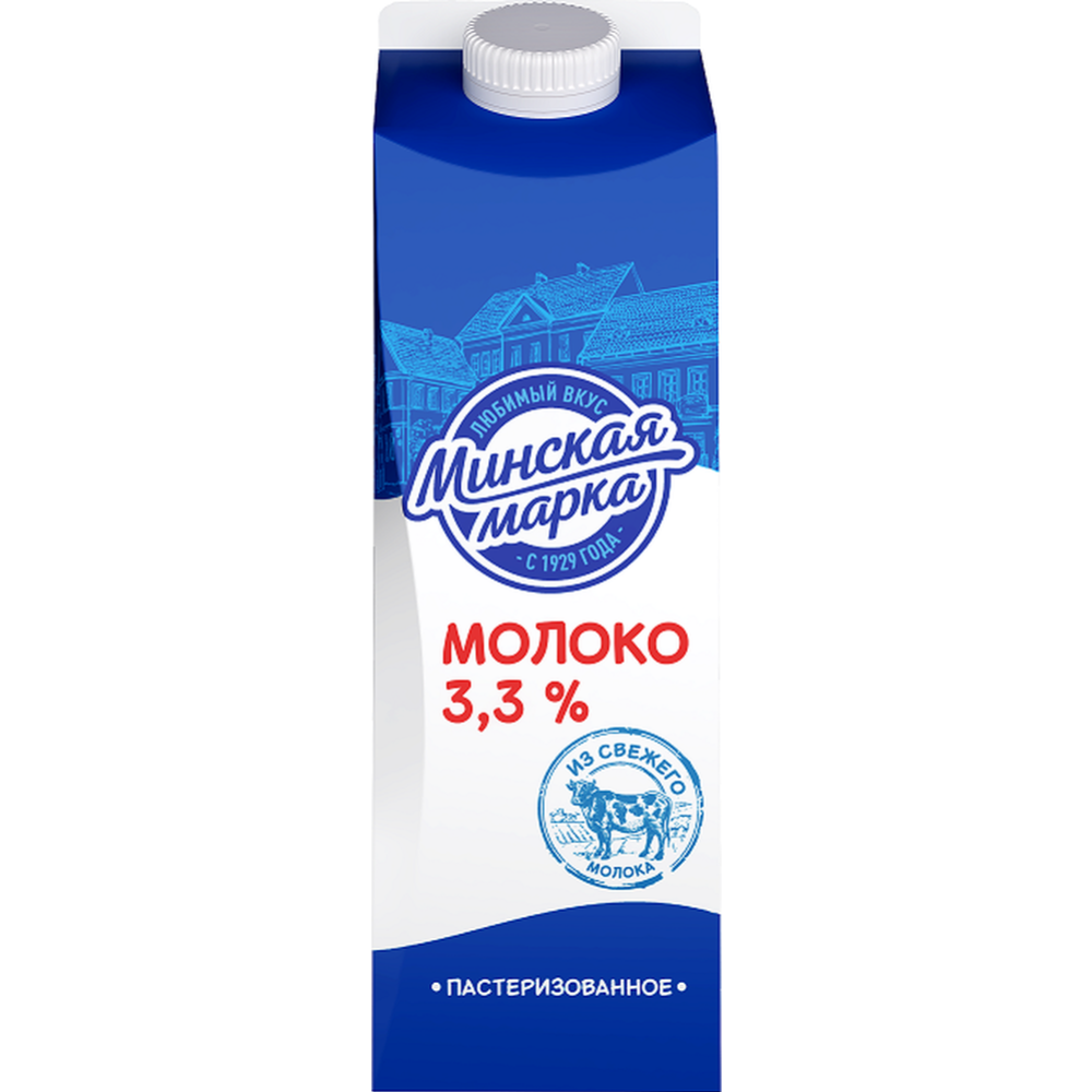 Молоко «Минская марка» пастеризованное, 3.3% (1 л)