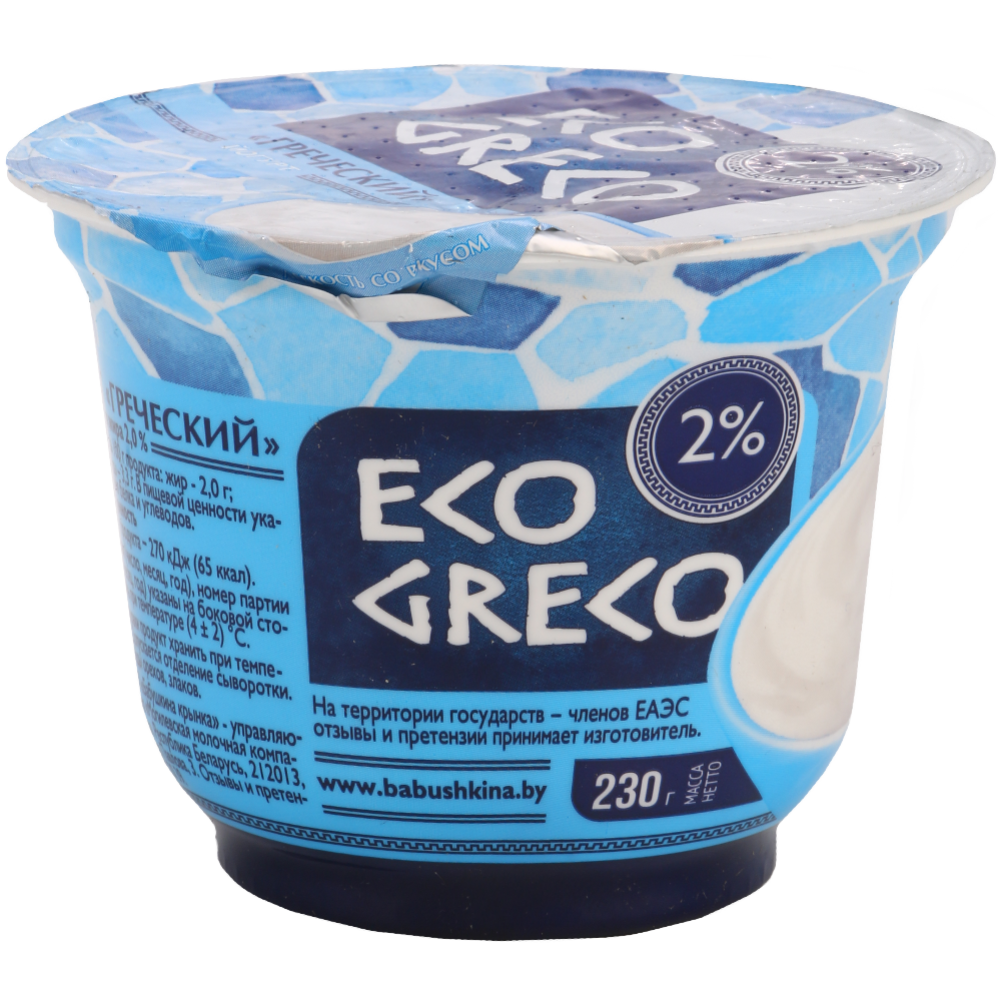 Йогурт греческий «Eco Greco» 2%, 230 г