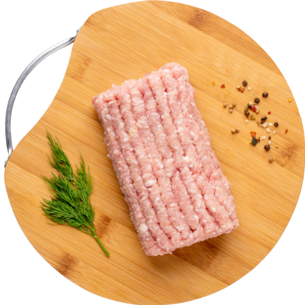 Semi-finished minced meat “Tender” from broiler chicken meat, chilled, 1/500 g