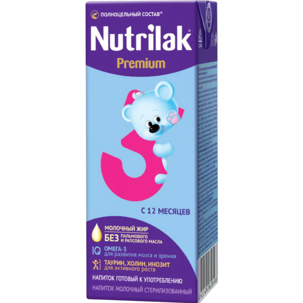 Ready-made milk mixture “Nutrilak” Premium 3, vanilla flavor, 200 ml