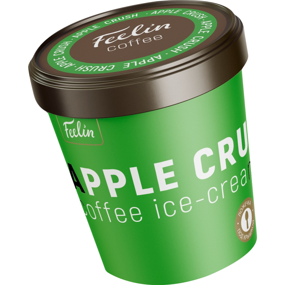 Ice cream “Feelin” Apple Crush, creamy coffee with green apple filling, 90 g