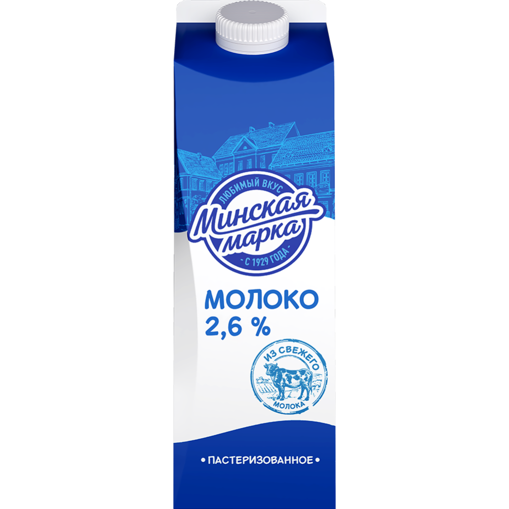 Pasteurized drinking milk “Minsk brand” 2.6% (1 l)