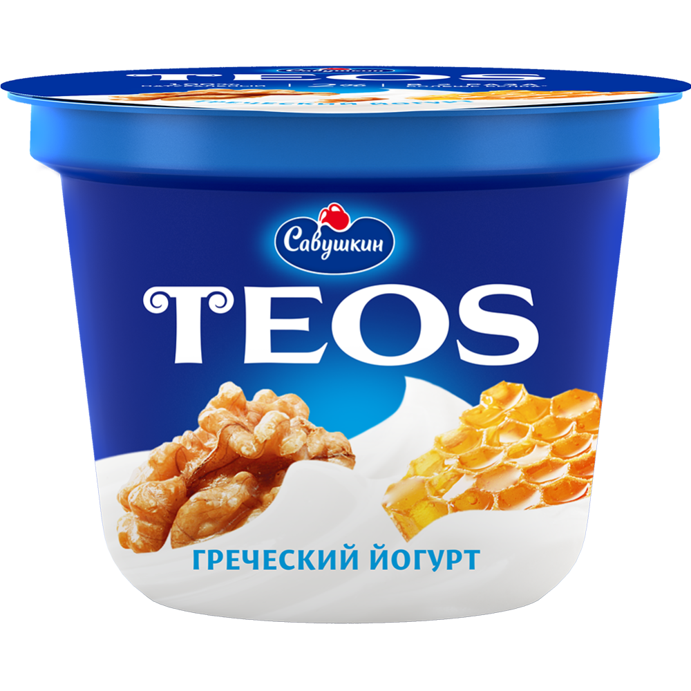 Greek yogurt “Teos” walnut and honey, 2%, 250 g