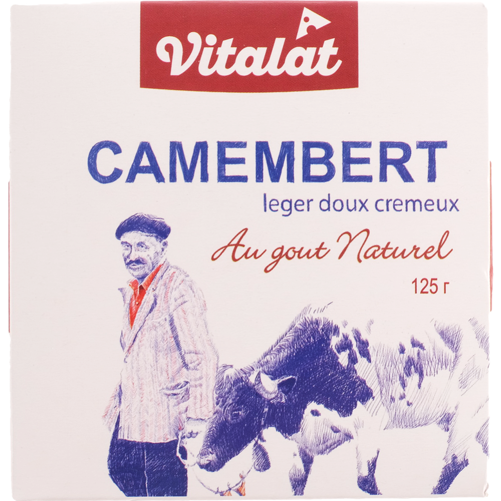 Сыр мягкий с плесенью «Vitalat» Camembert, 45%, 125 г