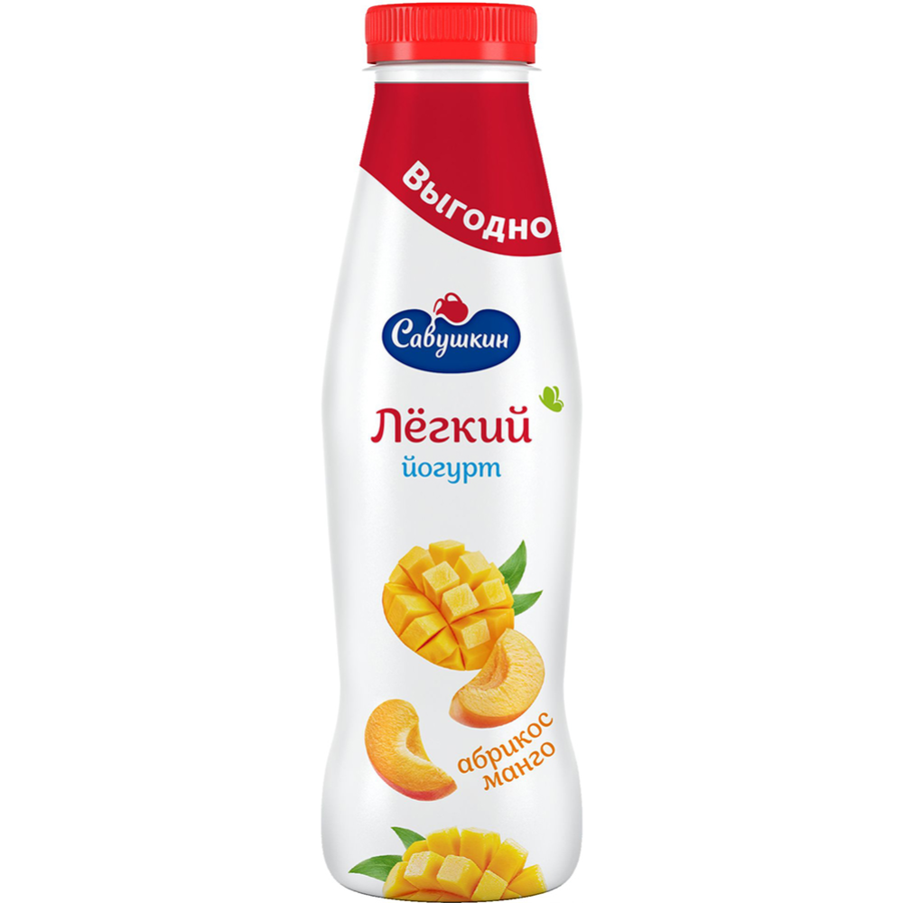 Yogurt “Savushkin” with apricot-mango filling, 1.0%, 415 g