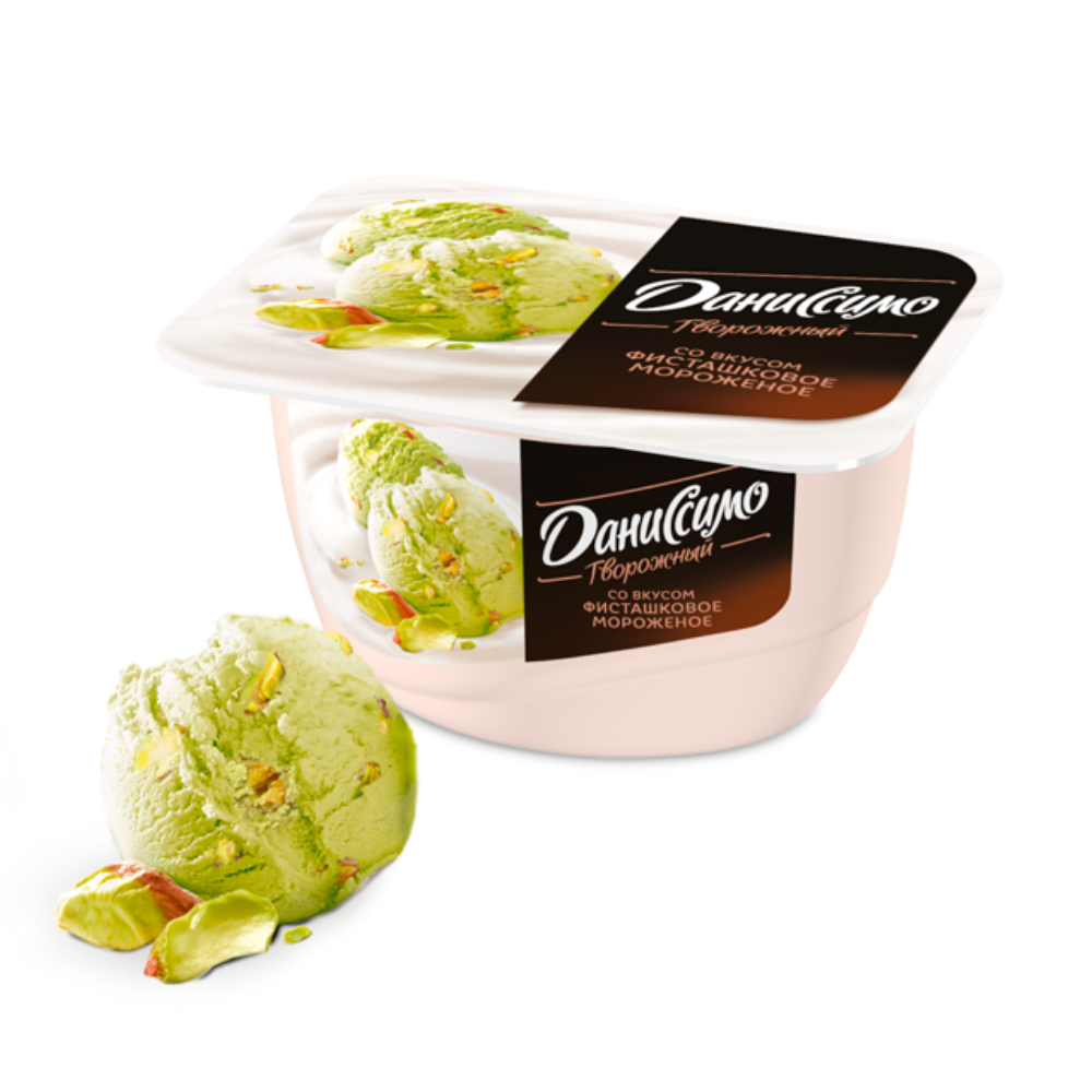 Творожный продукт «Даниссимо» фисташковое мороженое, 6.5%, 130 г