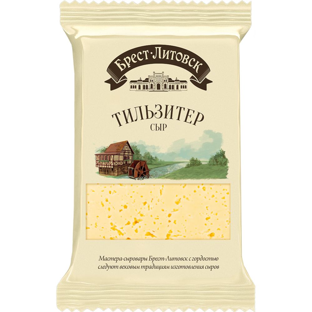 Semi-hard cheese “Brest-Litovsk” Tilsiter, 45%, 200 g (203 g)