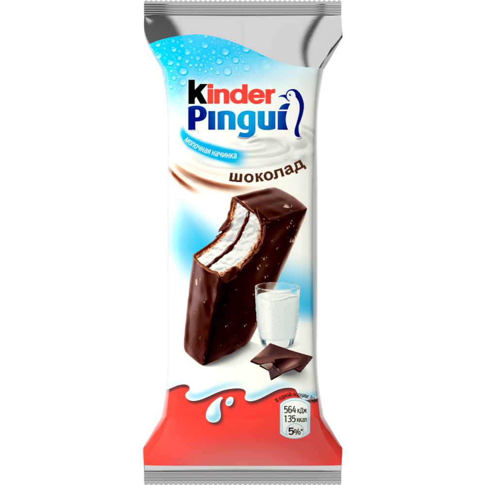 Молочный десерт «Kinder Pingui» пирожное бисквитное, 30 г