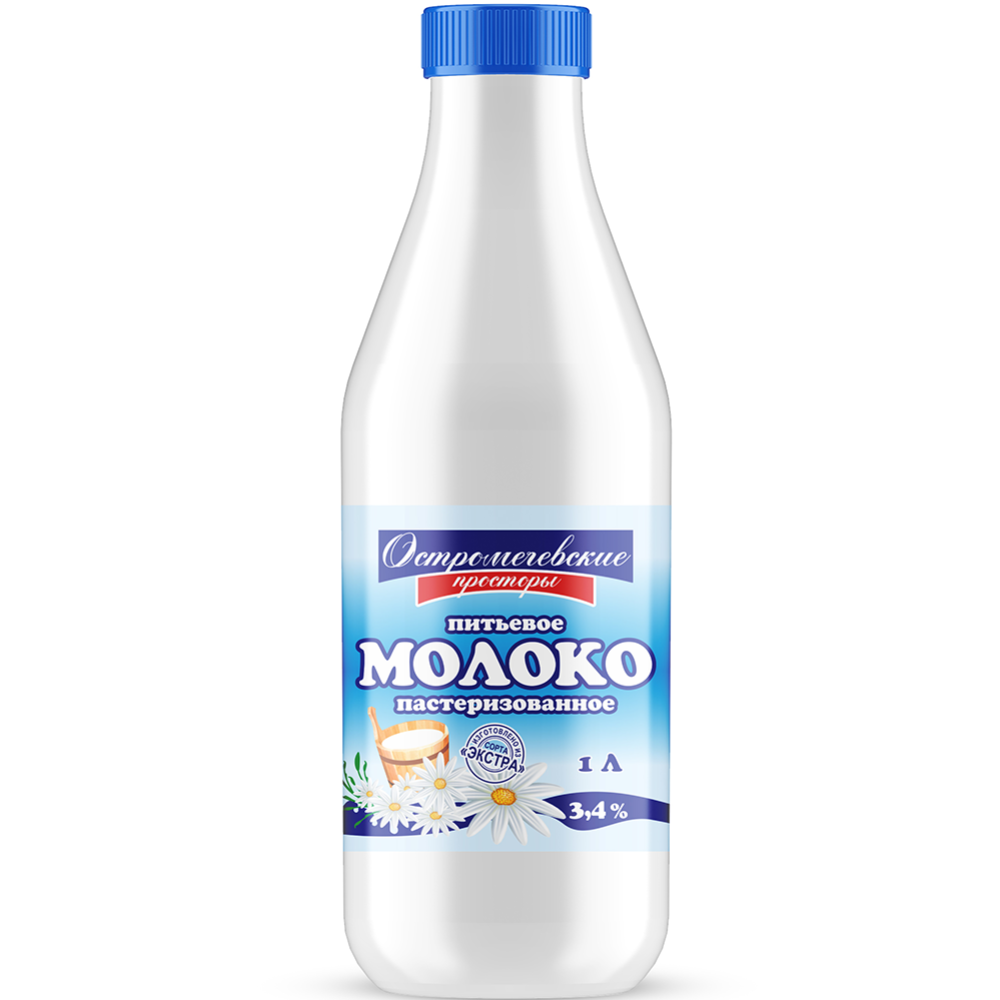 Pasteurized drinking milk “Ostromechevskie expanses” 3.4%, 1 l (1 l)