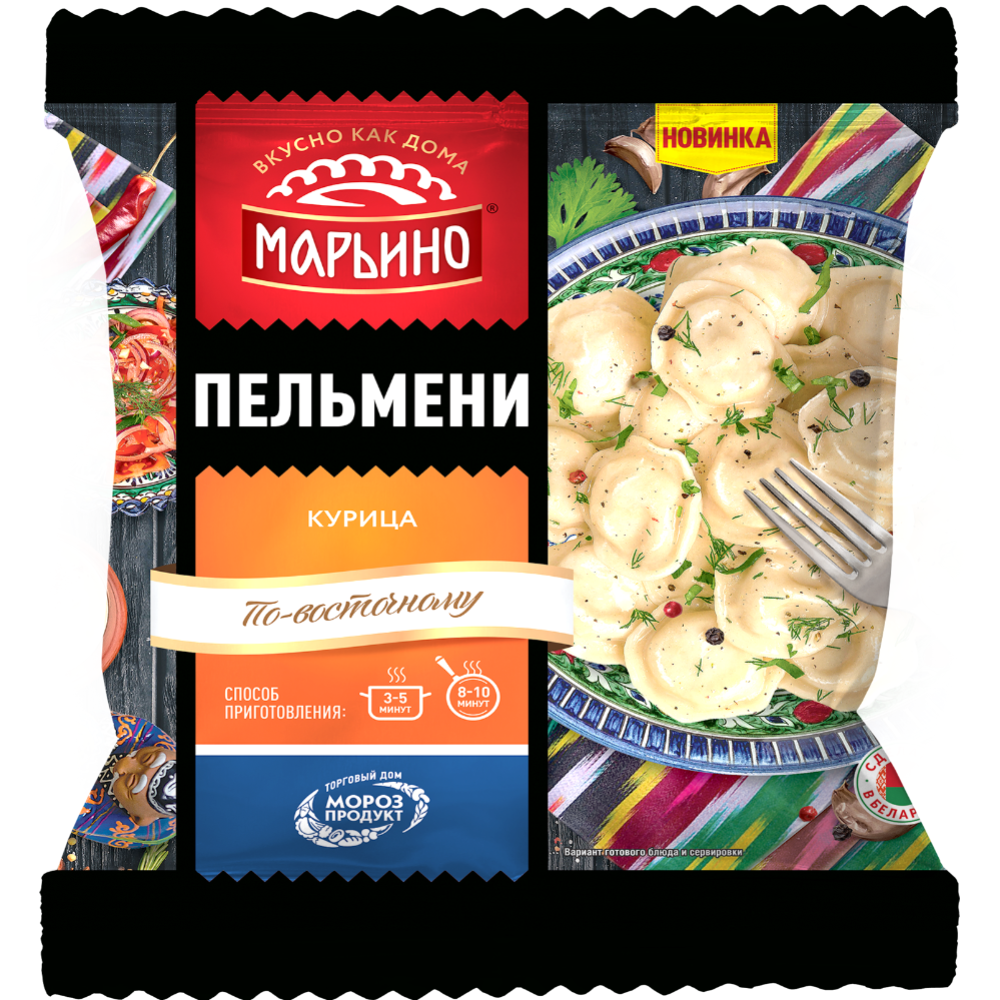 Пельмени «Марьино» с мясом цыпленка-бройлера по-восточному, 400 г